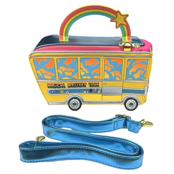 Loungefly The Beatles Magical Mystery Tour Bus Crossbody Bag - 11”W x 6”H x 5”D - Picture 1 of 9